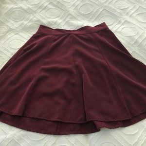 Burgundy Brandy Melville Mini Skirt